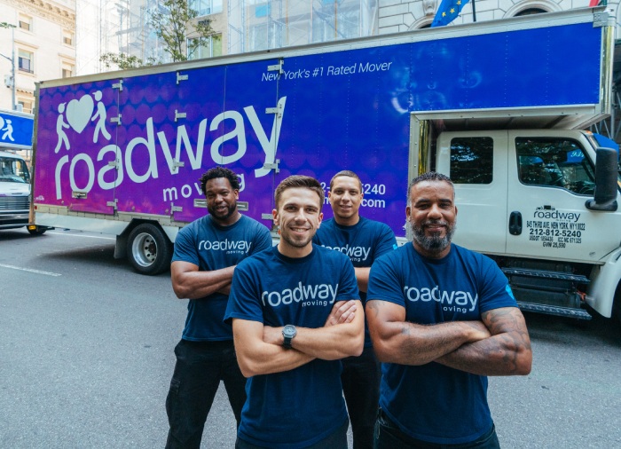 Roadway Moving crew on moving day